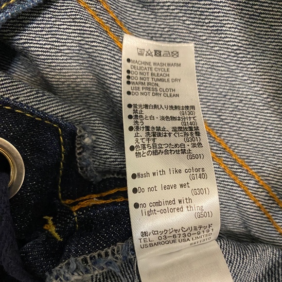 Moussy Distressed Patched Denim Jacket Size One Size - Picture 9 of 9